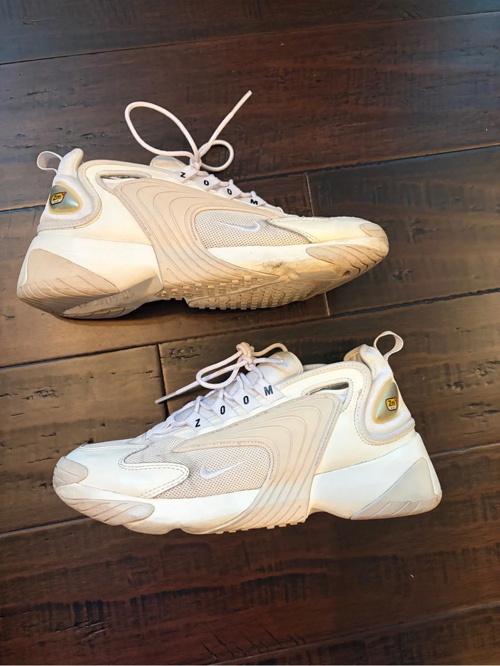 Nike White/Sail Zoom 2K Runner Sneakers athletic activewear sporty shoes neutral